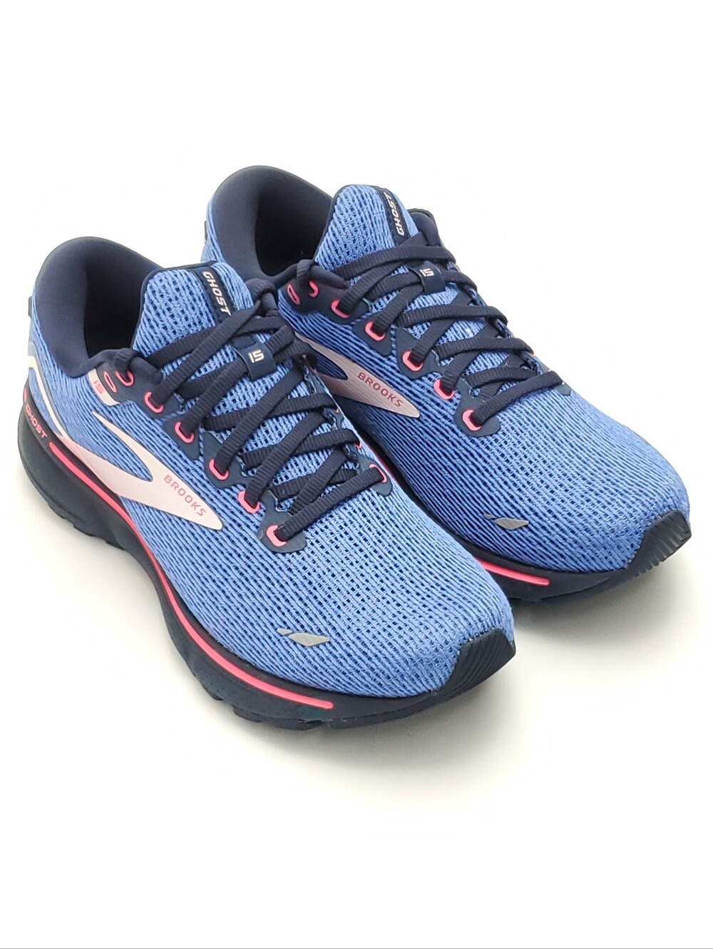 Brooks Ghost 15 Blue Pink Neutral Running Shoes Women's Size 9 Workout Gym